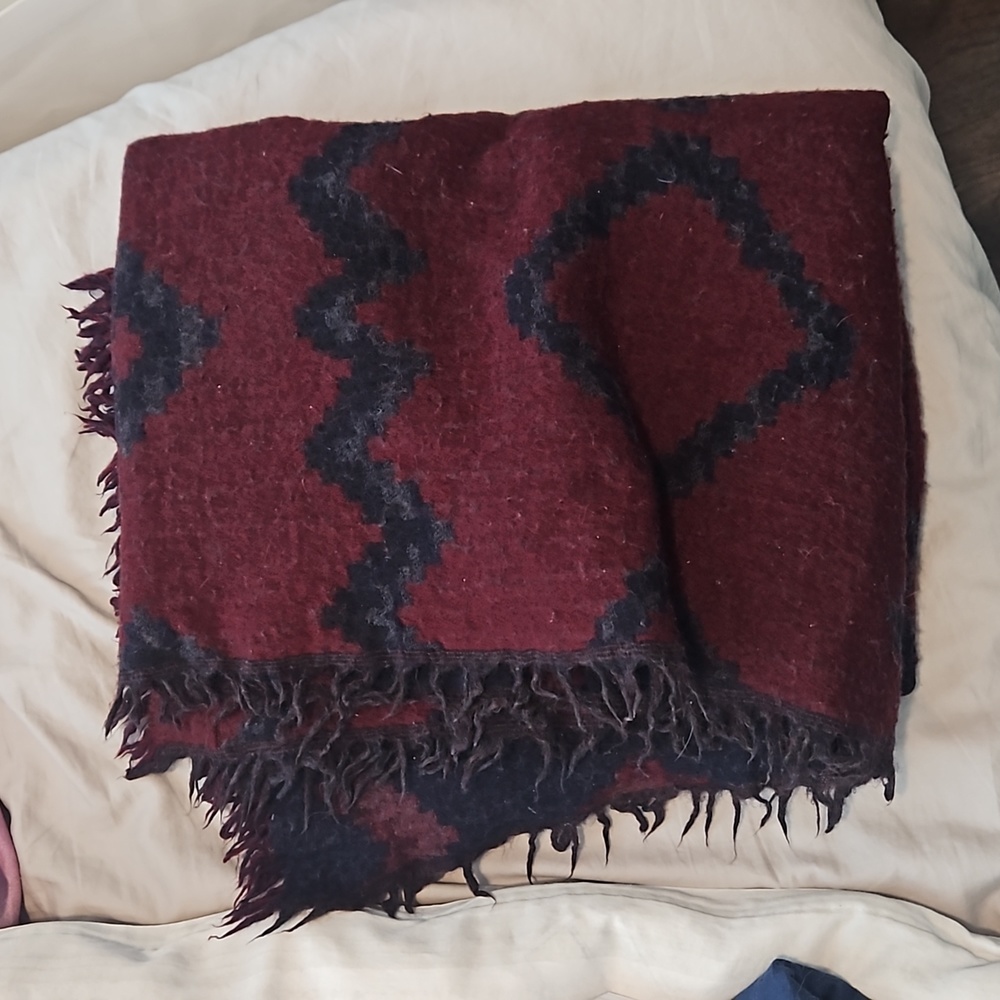 Aritzia 100% wool reversible scarf